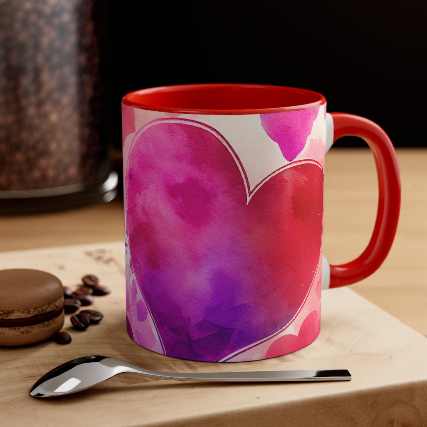 Hearts All Over, Accent Coffee Mug, 11oz