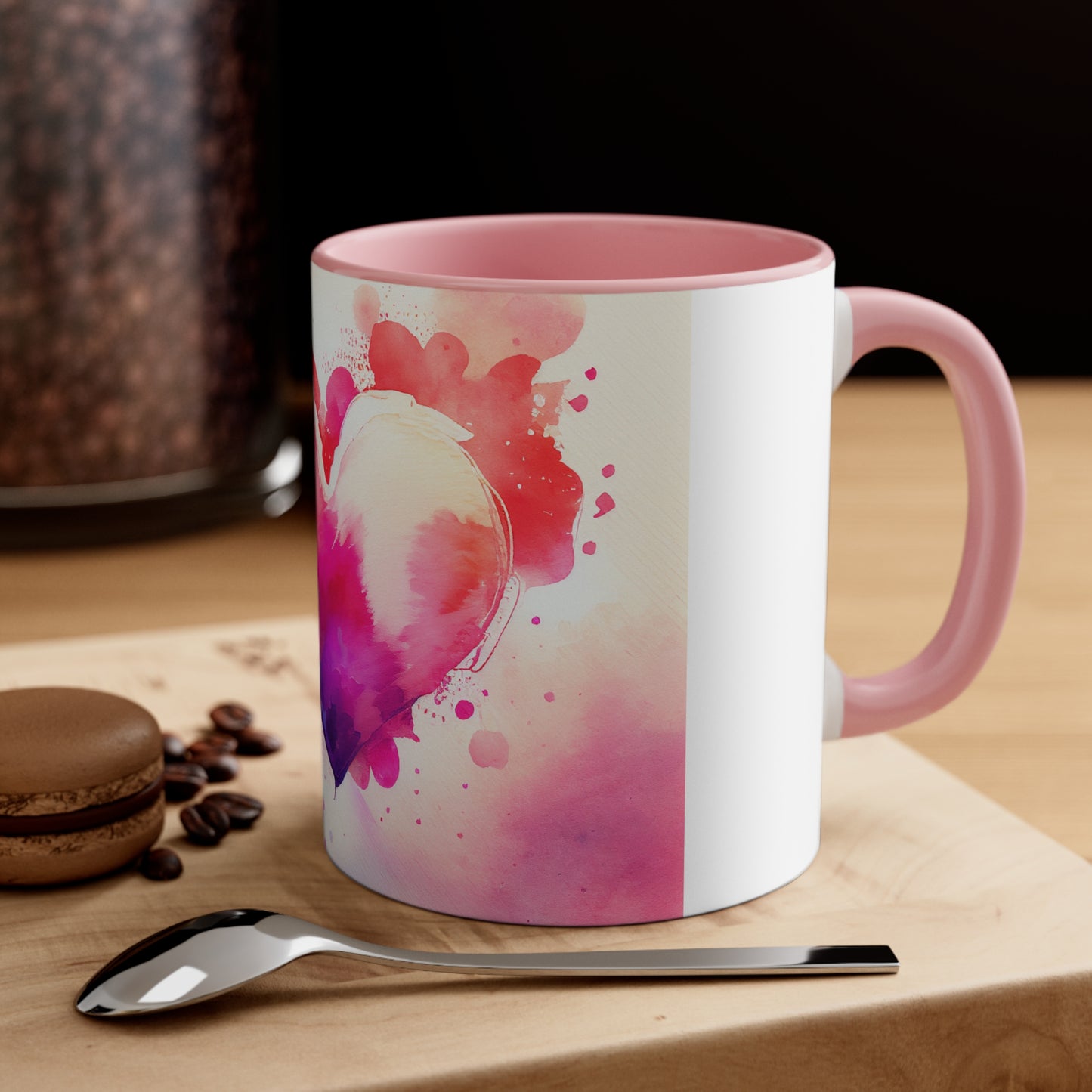 Multicolor Heart, Accent Coffee Mug, 11oz