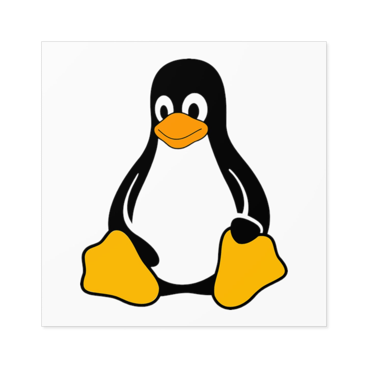 Tux the penguin, Square Stickers, V.2