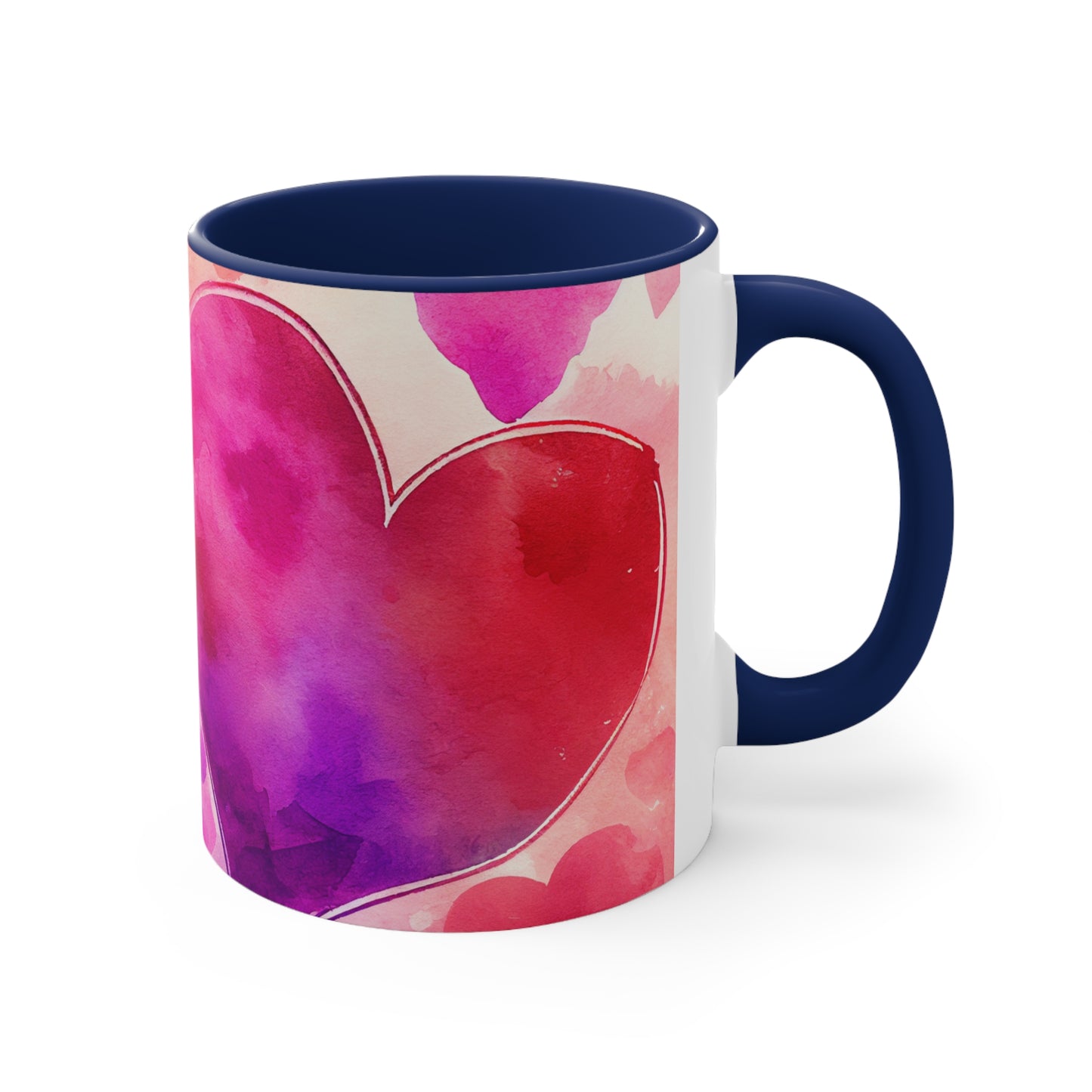 Hearts All Over, Accent Coffee Mug, 11oz