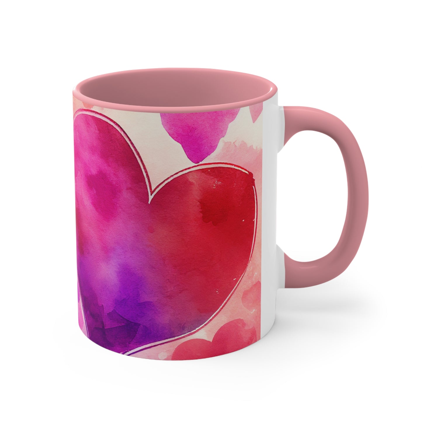 Hearts All Over, Accent Coffee Mug, 11oz