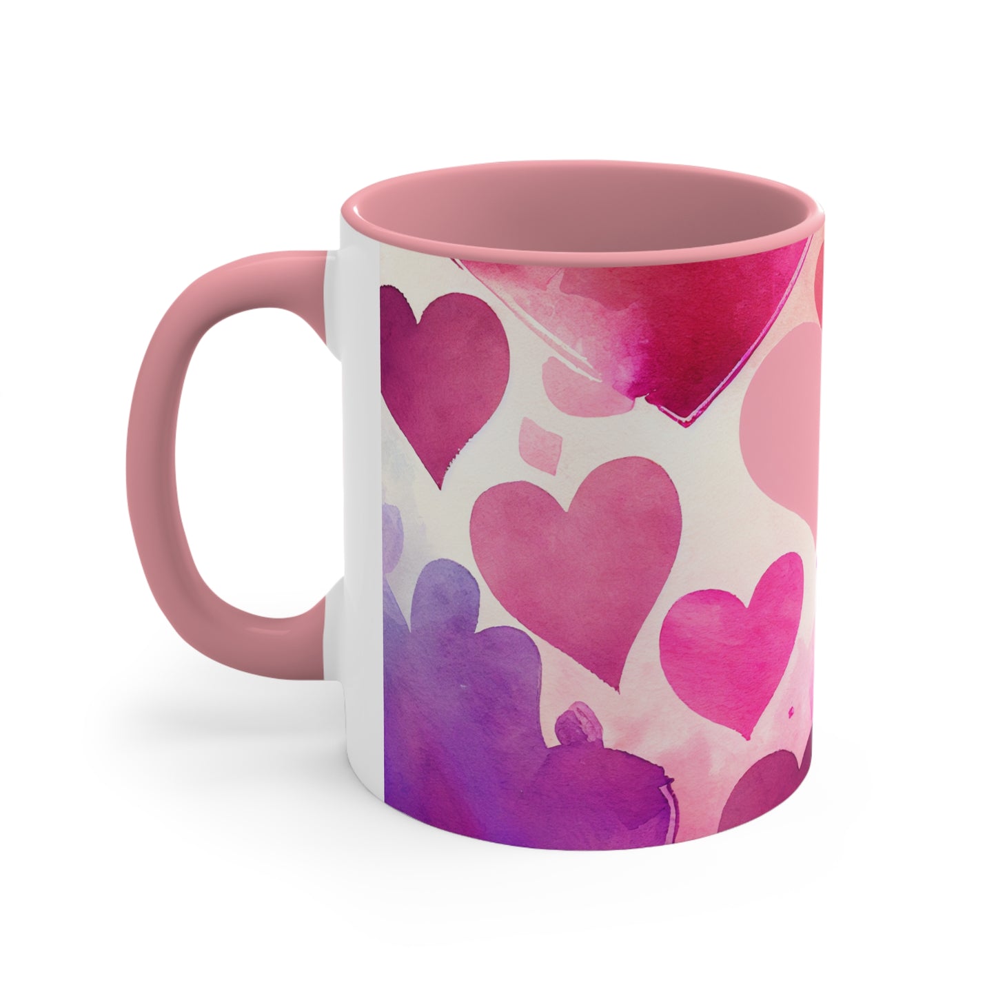 Hearts All Over, Accent Coffee Mug, 11oz