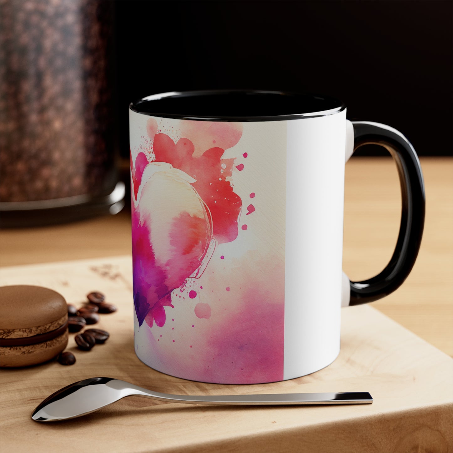 Multicolor Heart, Accent Coffee Mug, 11oz