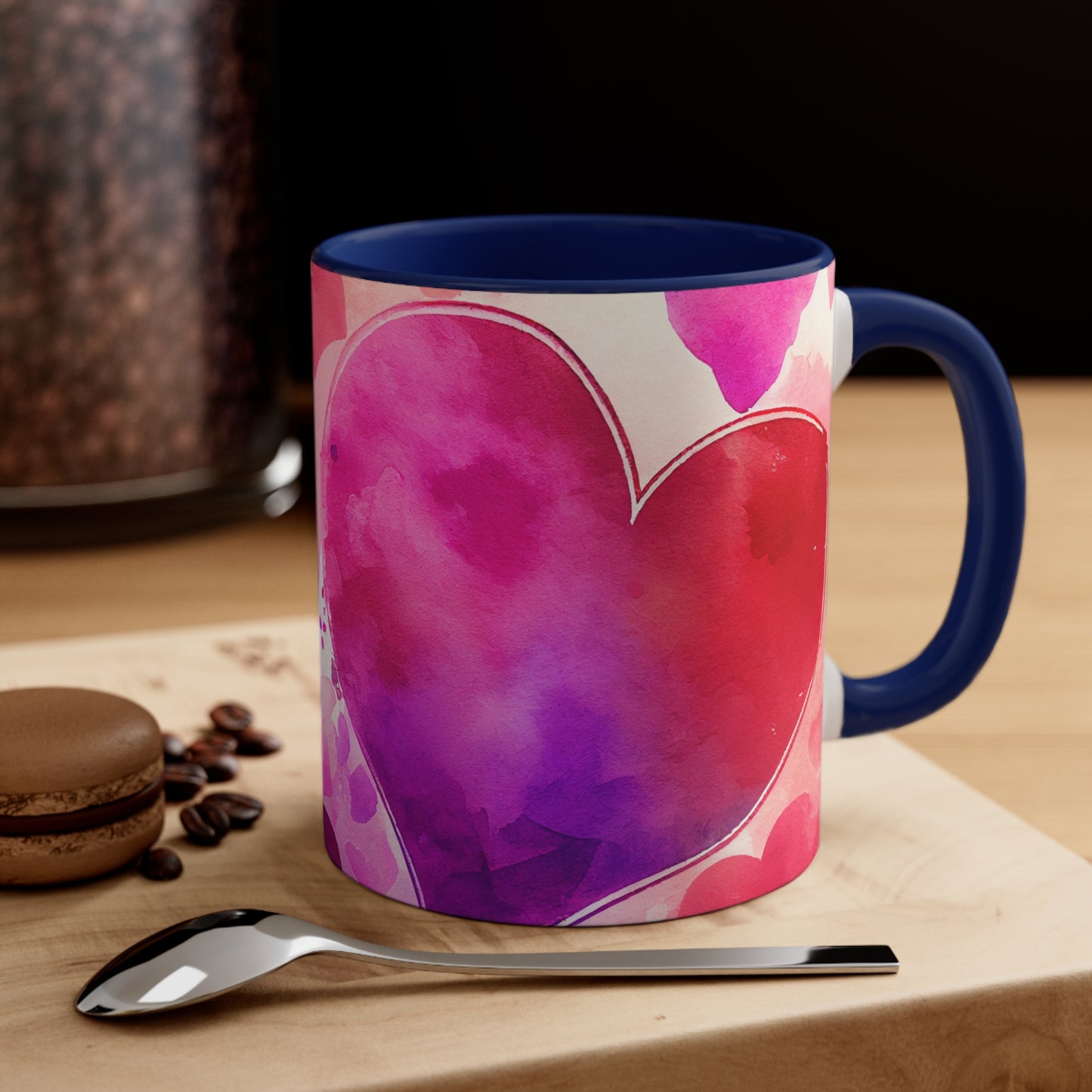 Hearts All Over, Accent Coffee Mug, 11oz
