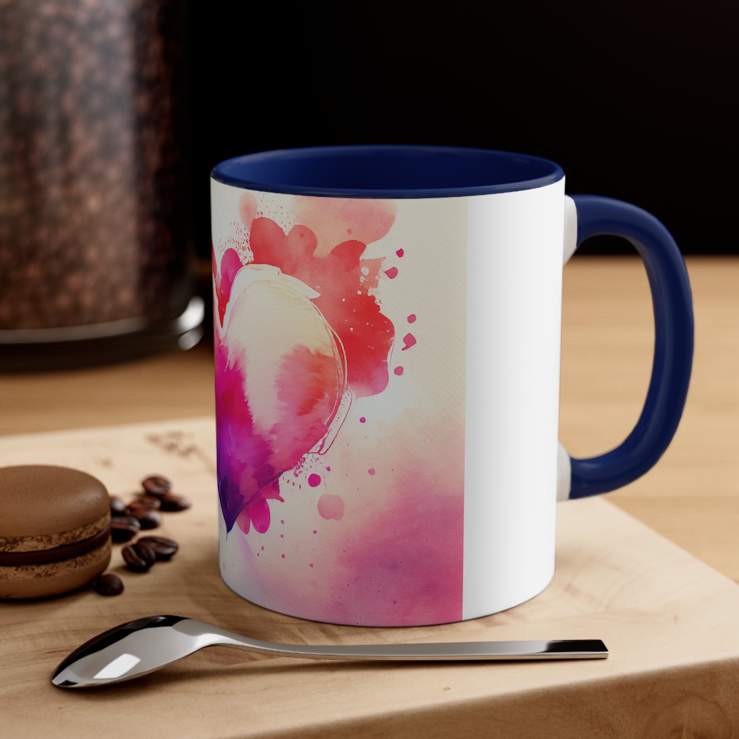 Multicolor Heart, Accent Coffee Mug, 11oz