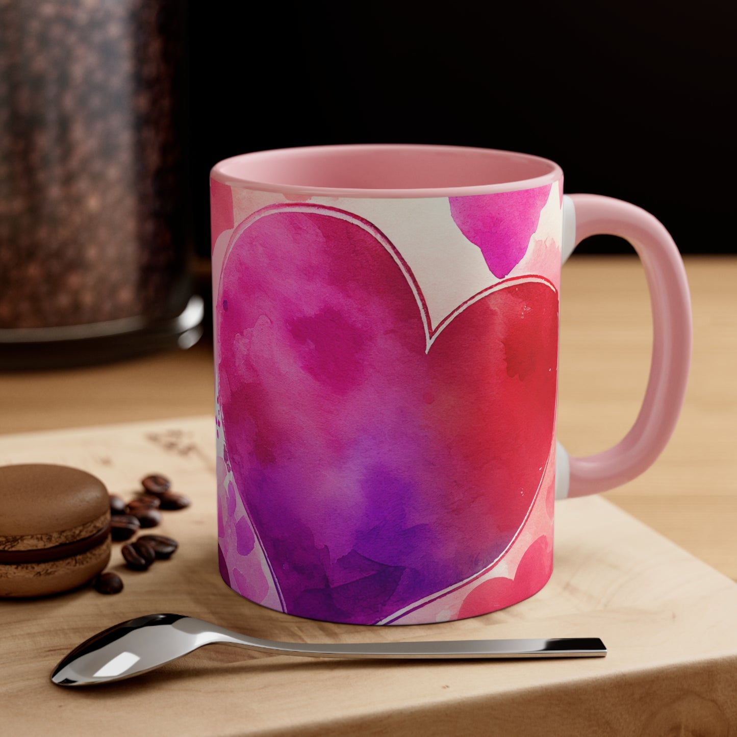 Hearts All Over, Accent Coffee Mug, 11oz