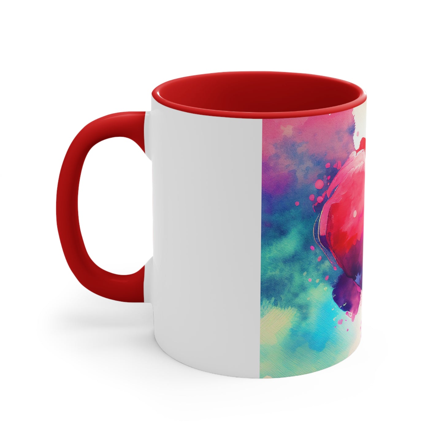 Multicolor Heart, Accent Coffee Mug, 11oz