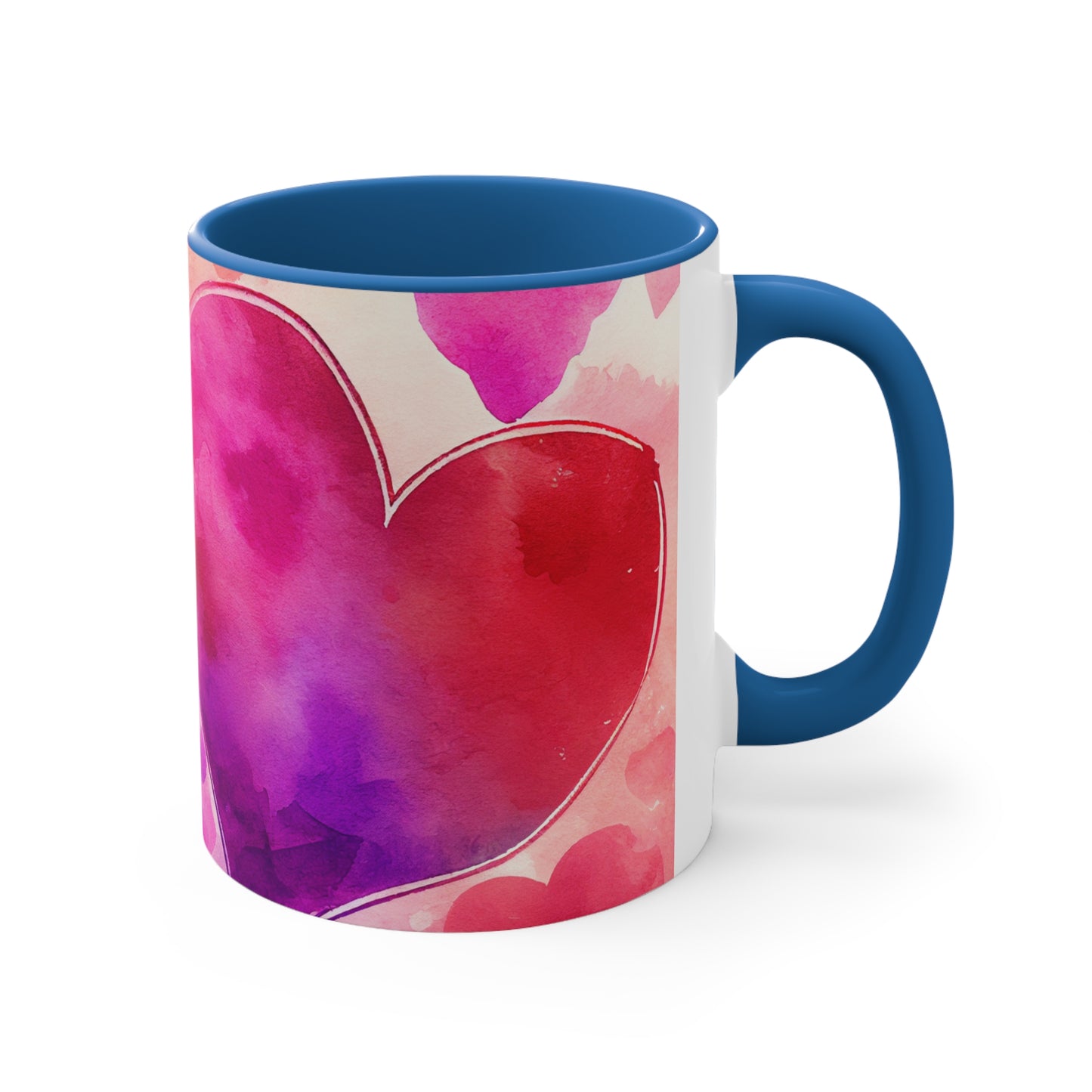 Hearts All Over, Accent Coffee Mug, 11oz
