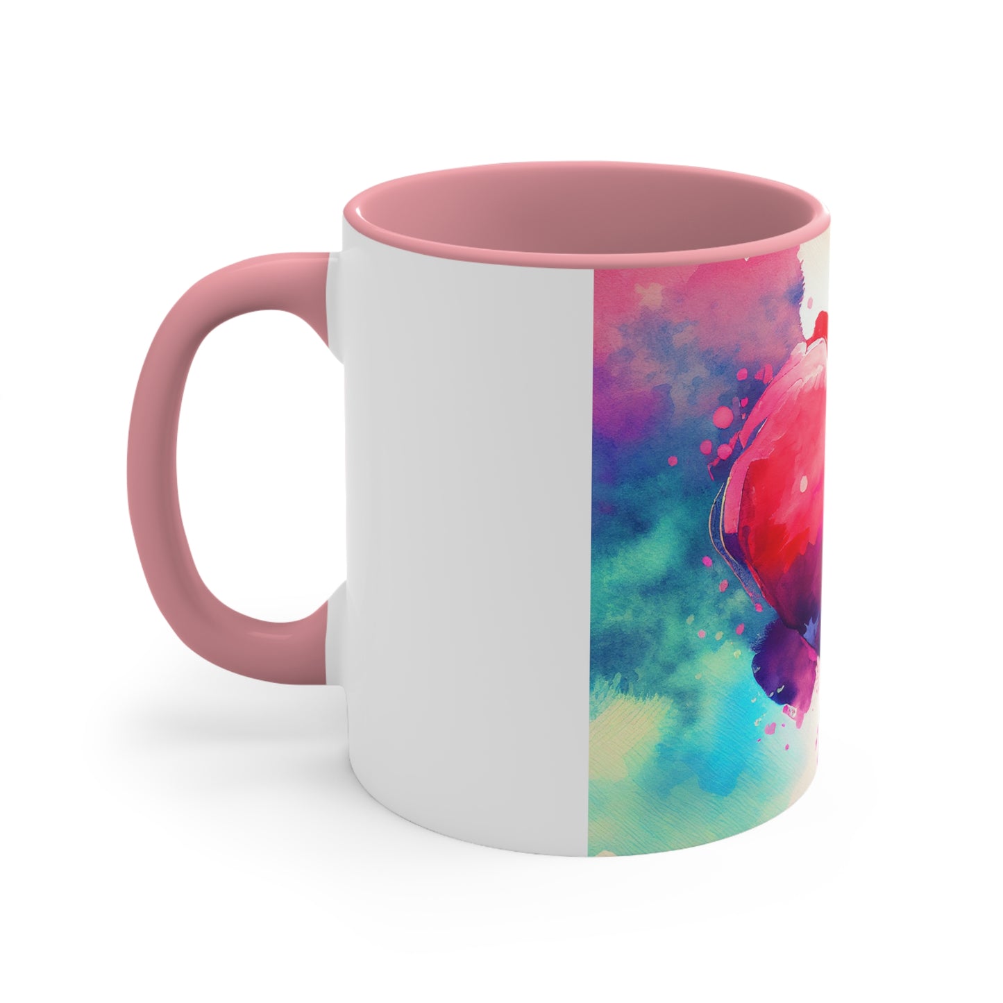Multicolor Heart, Accent Coffee Mug, 11oz