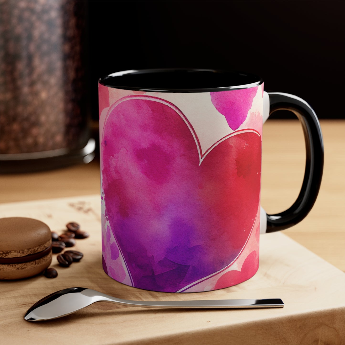 Hearts All Over, Accent Coffee Mug, 11oz