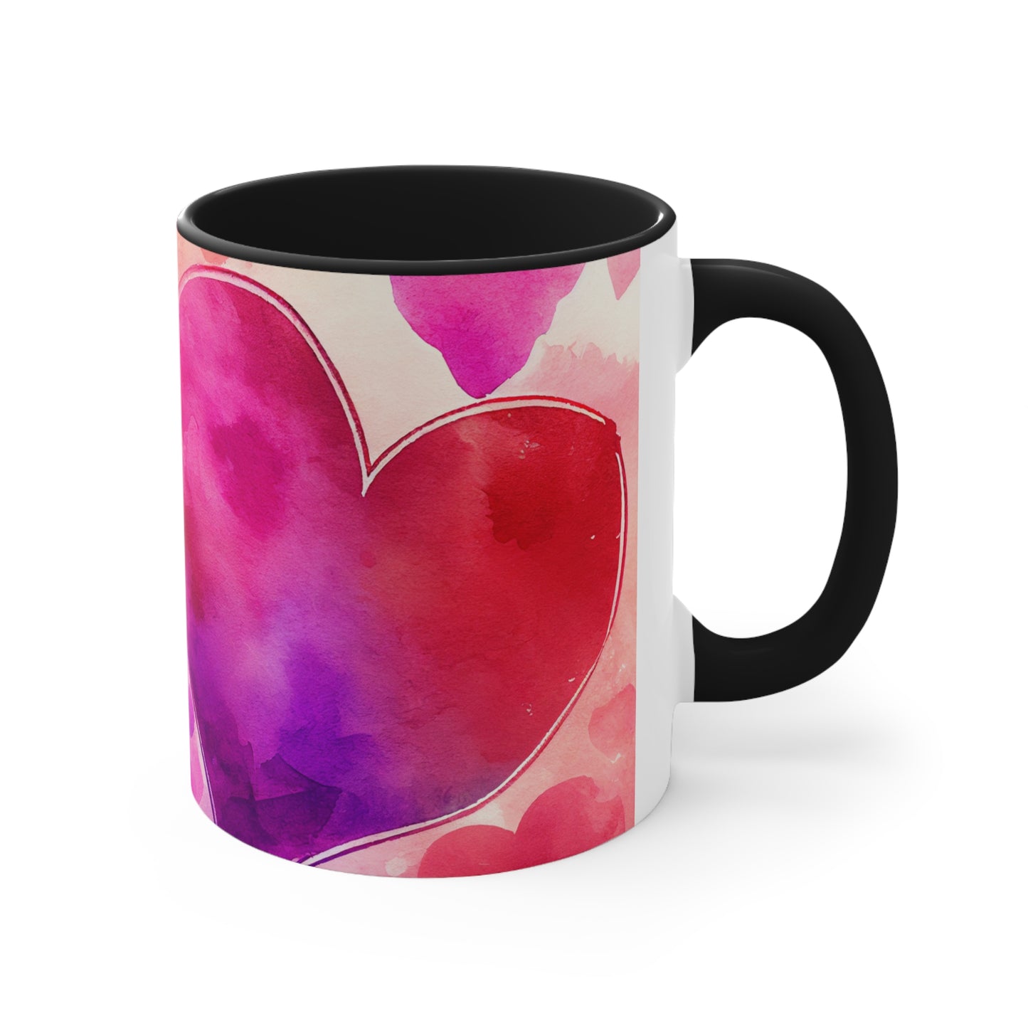 Hearts All Over, Accent Coffee Mug, 11oz