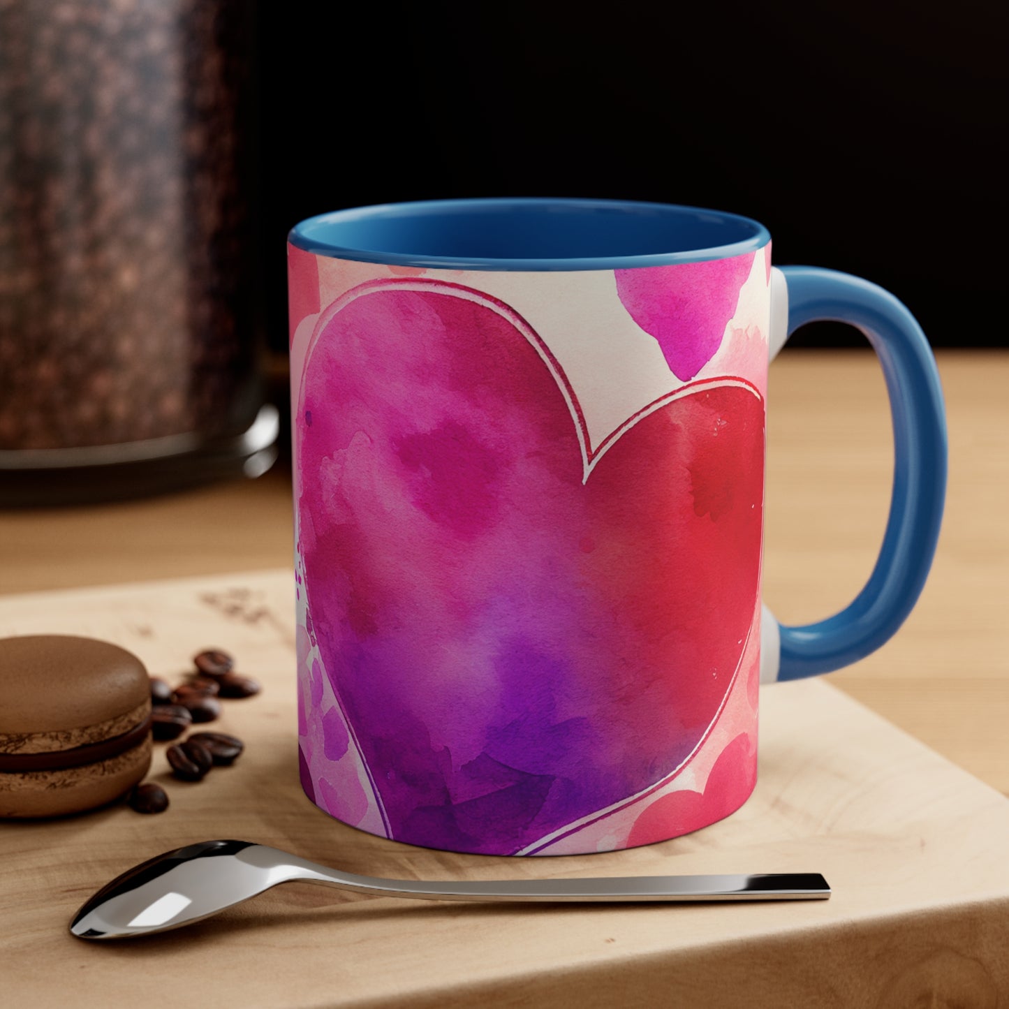 Hearts All Over, Accent Coffee Mug, 11oz